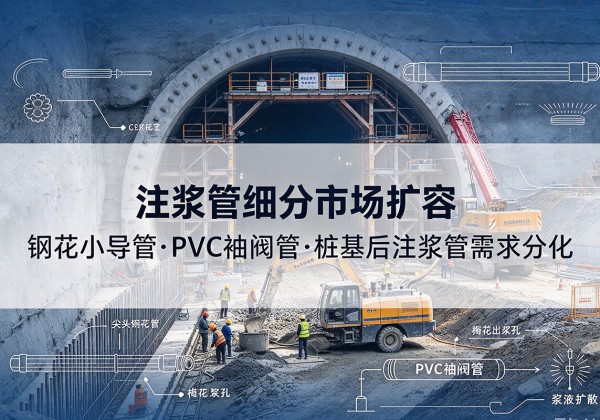 君山注浆管细分市场扩容，隧道钢花小导管、PVC 袖阀管、桩基后注浆管需求分化
